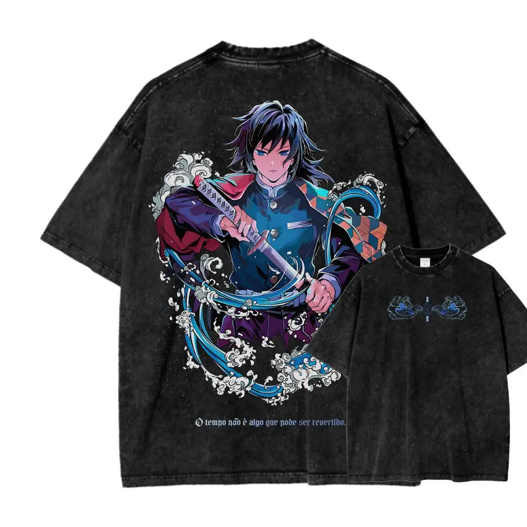 Vintage Wash Anime Shirt, Graphic Anime Tee, Anime Apparel, Anime Shirt, Otaku Anime Gift, Aesthetic Anime
