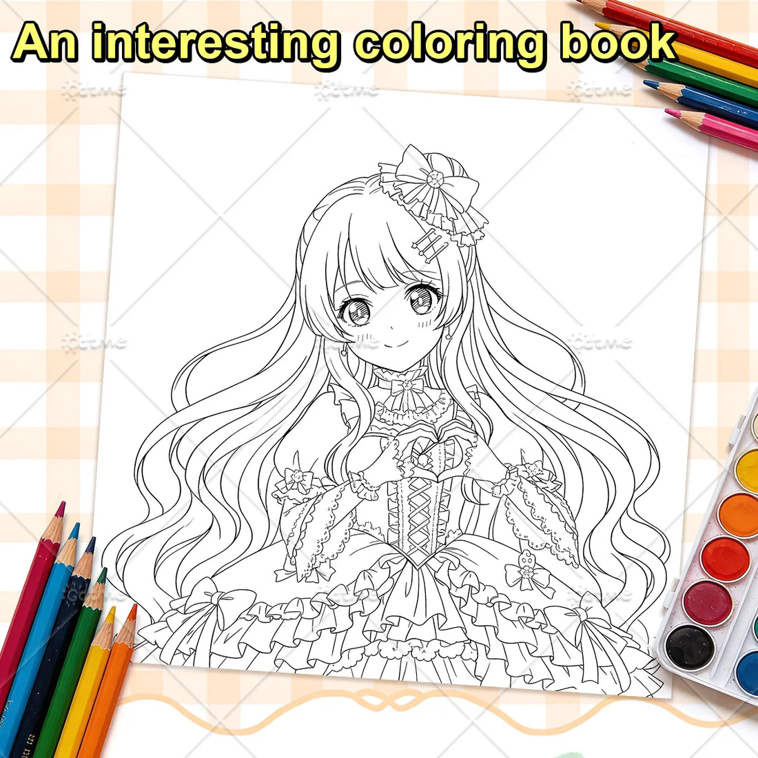 Anime Coloring Book for Adults Teens - Bold Easy Patterns, Stress Relief & Relaxation Art Therapy Drawing Book for Anime Fans