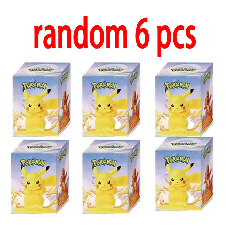 12 style Pok é mon Action Dolls Pikachu Blind Box Anime Models Desktop Decorations Pok é mon Toys Children's Birthday Gifts