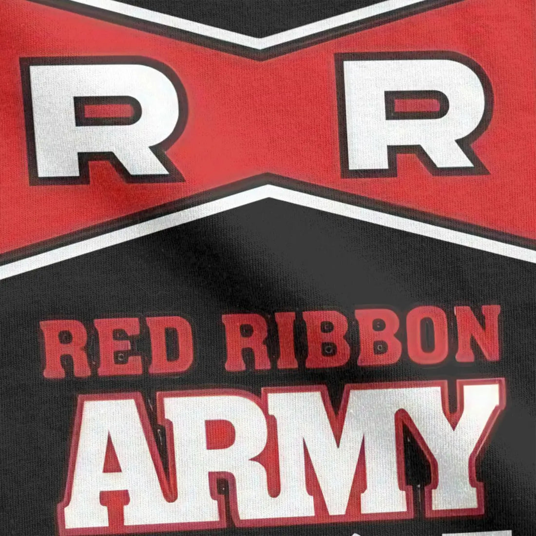 Logo Anime T Shirt for Men Women Cotton Novelty T-Shirts Round Neck Red Ribbon Army Tees Short Sleeve Clothing Summer