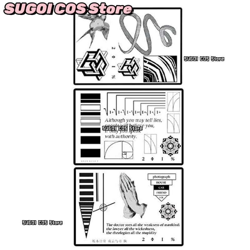 Nagumo Yoichi Anime Sakamoto Days Cosplay Costume Tattoo Sticker {SUGOI COS}Hand, Back, Leg Tatoos Halloween Disguise Decals