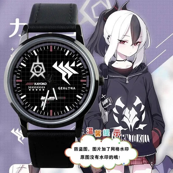 2024 Anime Blue Archive The Animation Takanashi Hoshino Sunaokami Shiroko Tenndou Arisu Student Waterproof Watch Xmas Gift