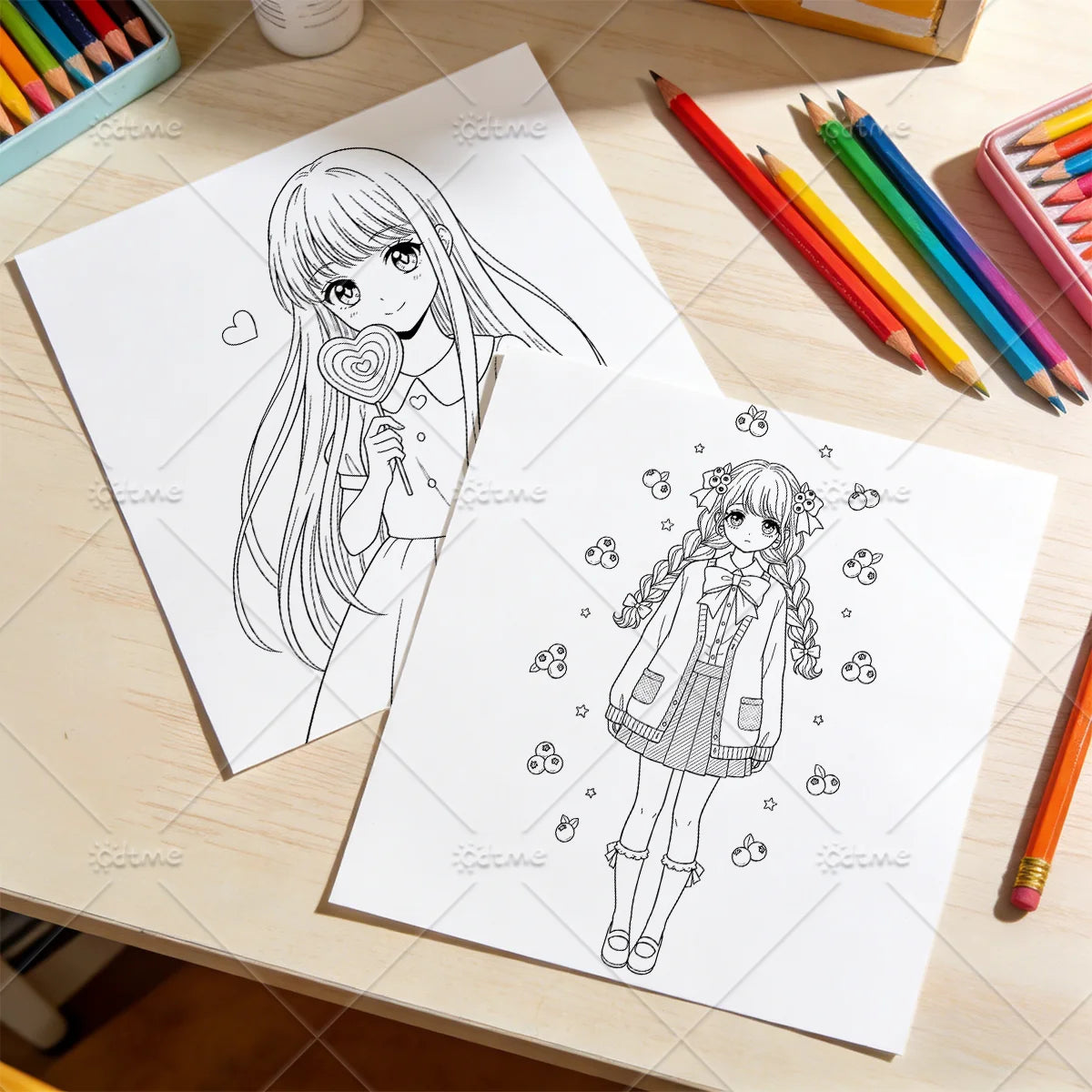 Anime Coloring Book for Adults Teens - Bold Easy Patterns, Stress Relief & Relaxation Art Therapy Drawing Book for Anime Fans