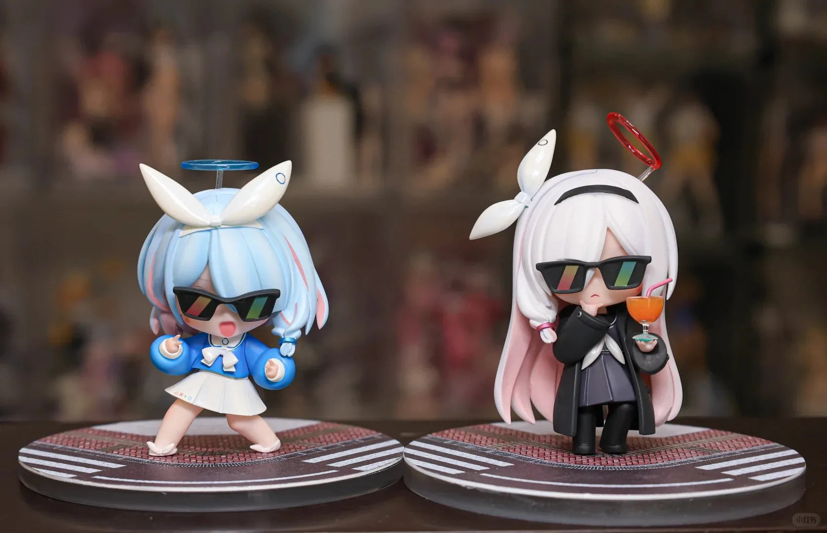 2 Kinds Blue Archive Anime Figurine Arona Prana Game Character Q Version Cartoon Collectible Model Face Changing Toys Gifts