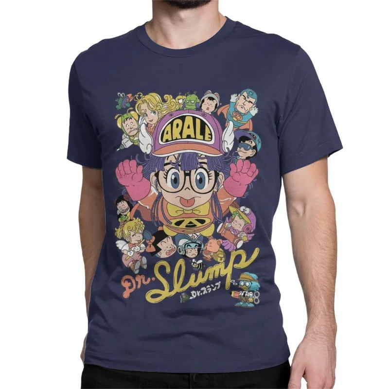 Men Women's T-Shirt Arale Anime Cute Funny 100% Cotton Tee  Sleeve Dr Slump T Shirts Crew Neck Tops Gift Idea Vintage T Shirt