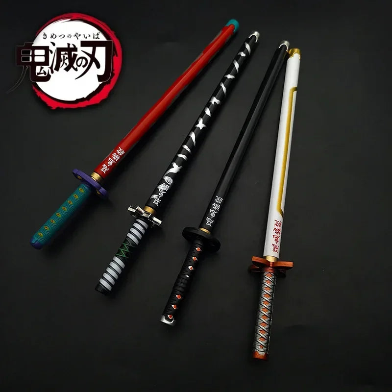 New 17 Styles Japan Anime Demon Slayer Model Gel Pen 0.5mm Black Refill Cosplay Prop Kid Student Gift SlayerWeapon Sword