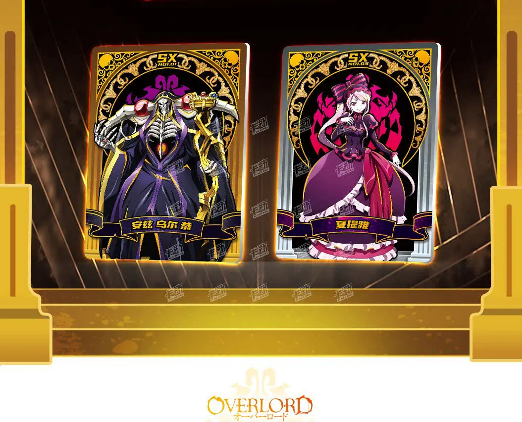 KADONG Official OVERLORD Anime Trading Cards Wave 1 Ainz Albedo Shalltear Demiurge Cocytus Premium Collectible Cards For Fans