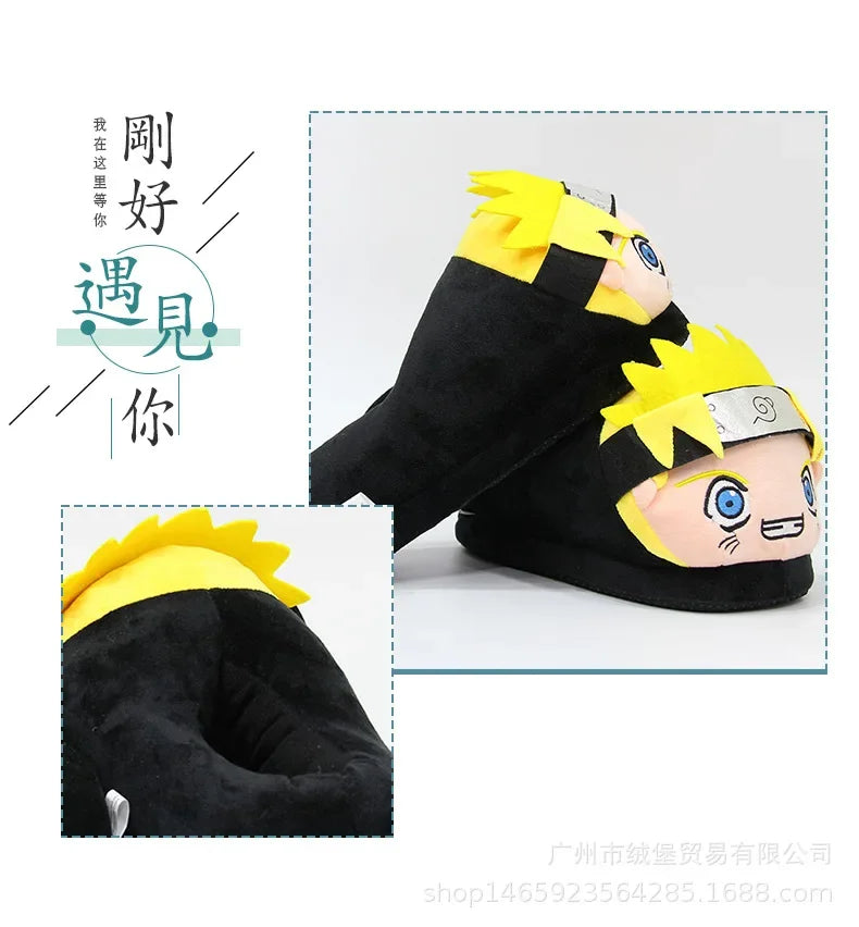 NEW 28cm Anime Uzumaki Slipper Cartoon Cosplay Costume Shoes Men Women Couple Indoor Home Winter Warm Slipper gift