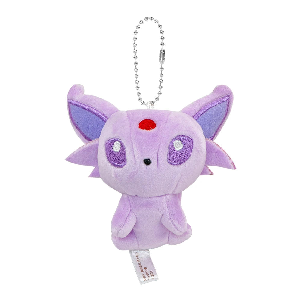 Pokemon Eevee Family Keychains Pendant Plush Toy Glaceon Vaporeo Sylveon Espeon Flareon Cute Anime Stuffed Doll Birthday Gift