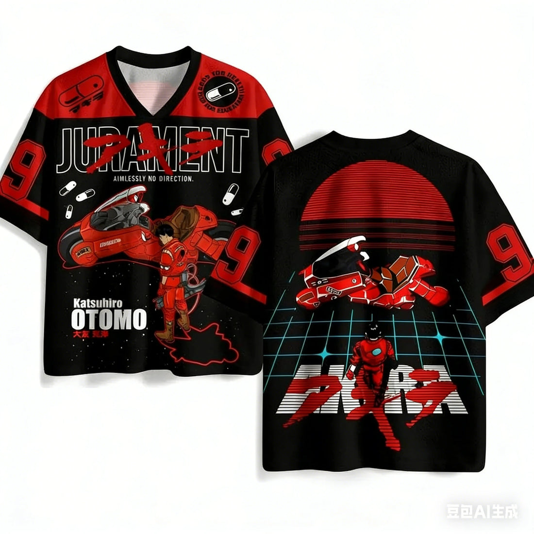 2026 Summer Hot Selling Fashion New Akira 3D Printed Outdoor Sports Fitness T-shirt Hip Hop Street Clothing T-shirt Large Size