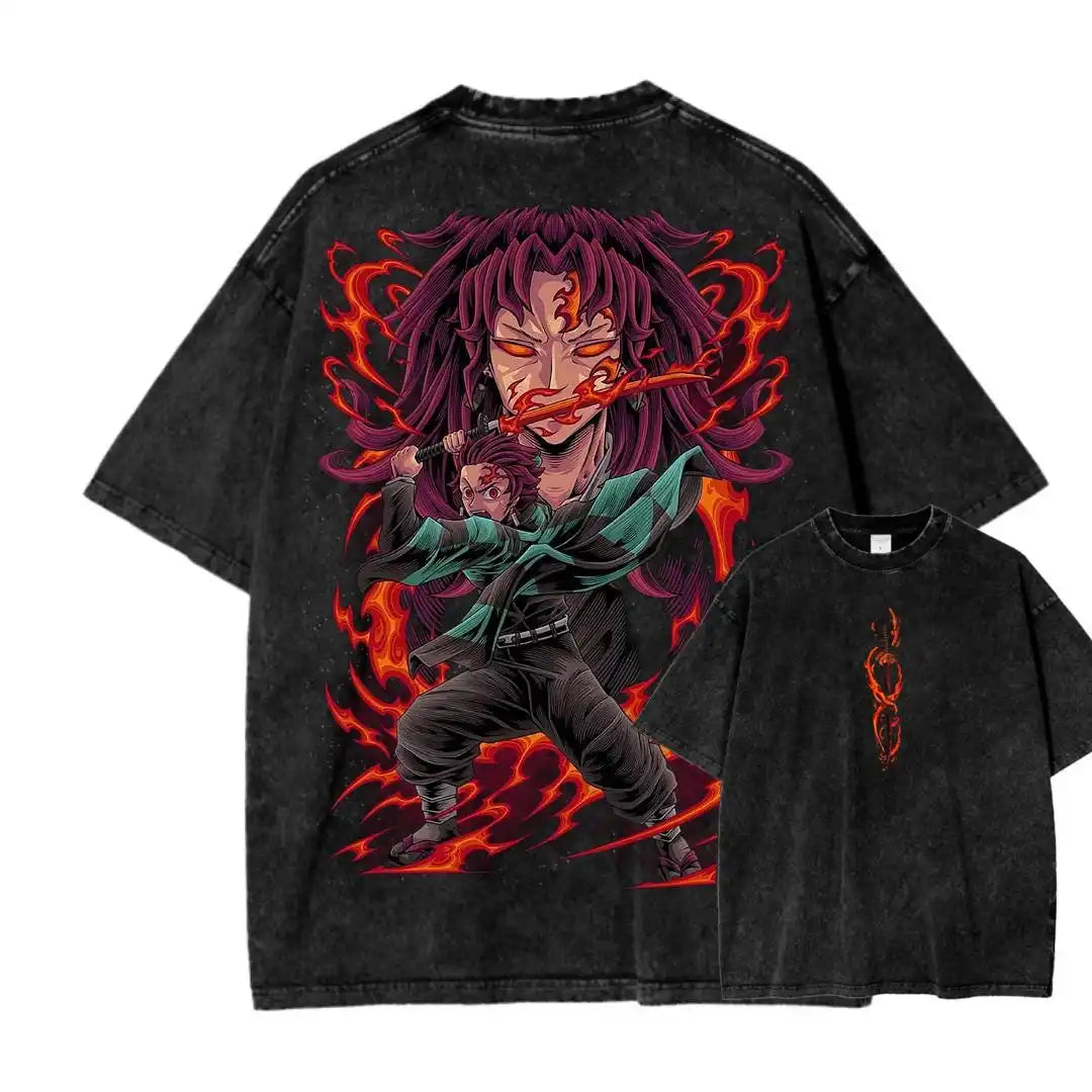 Vintage Wash Anime Shirt, Graphic Anime Tee, Anime Apparel, Anime Shirt, Otaku Anime Gift, Aesthetic Anime