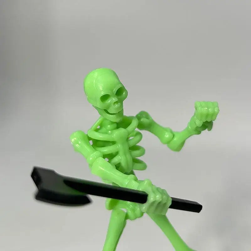 DIY Skeleton Figurines Plastic Posable Mini Skeletons with Movable Joints DIY Craft Halloween Party Haunted House Decor