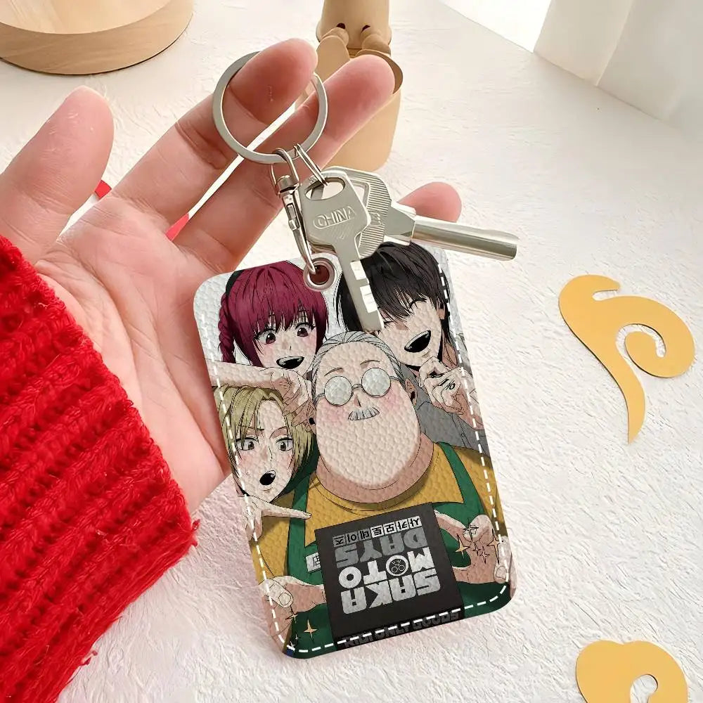 Popular Anime S-SAKAMOTO DAYS Minimalist Leather Card Wallet Smooth ID And Business Card Protector