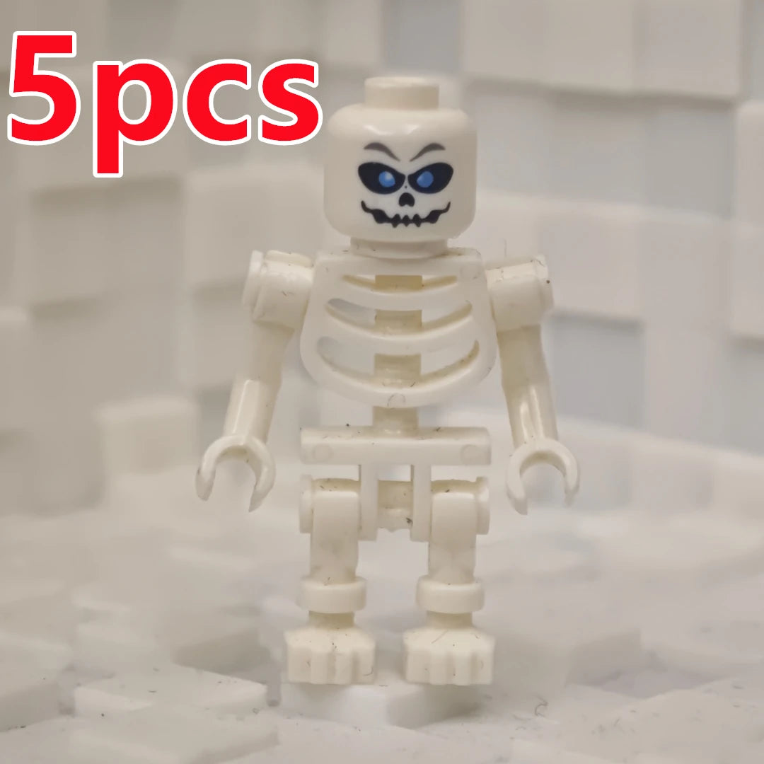 Halloween Skeleton Army Mini Doll MOC Building Blocks DIY Assembled Building Blocks Character Doll Skeleton Horse Ornaments Toy