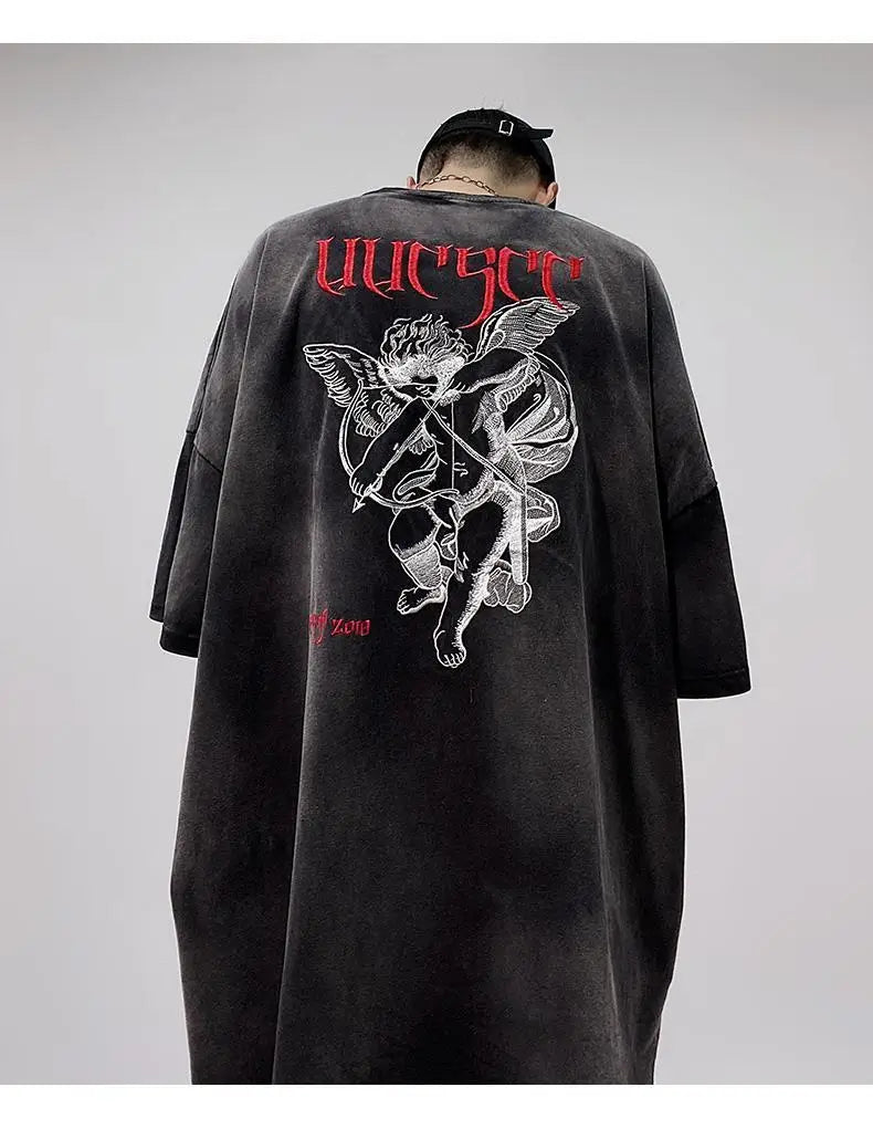 Men’s Acid Anime Graphic Oversized T-Shirt