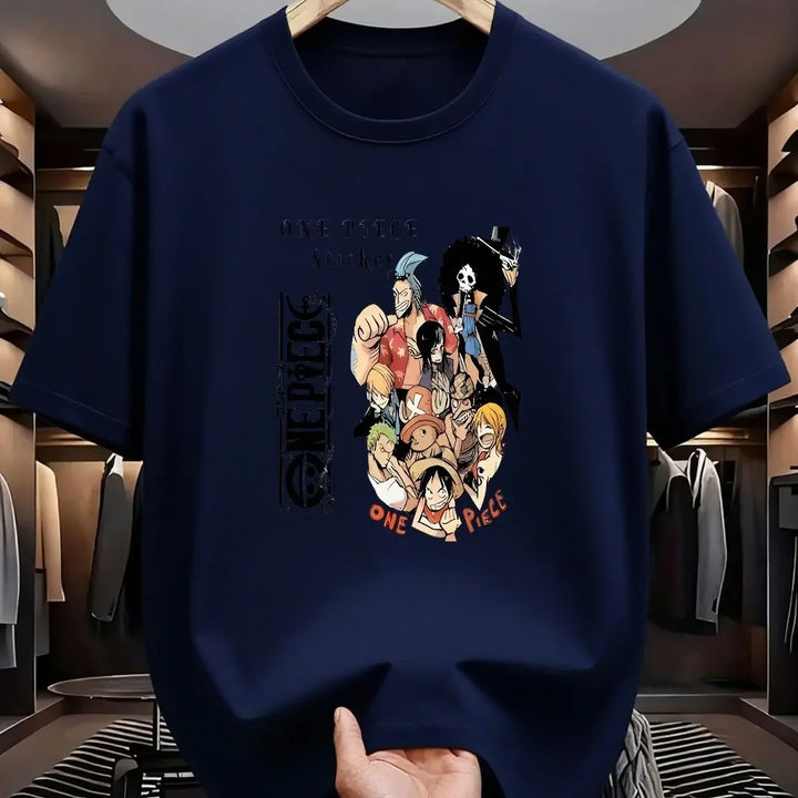 Anime Style Men'S T-Shirt - Fashionable  Unique Character Print Showcasing Charm - Lightweight  Summer Street Fashion Clothing