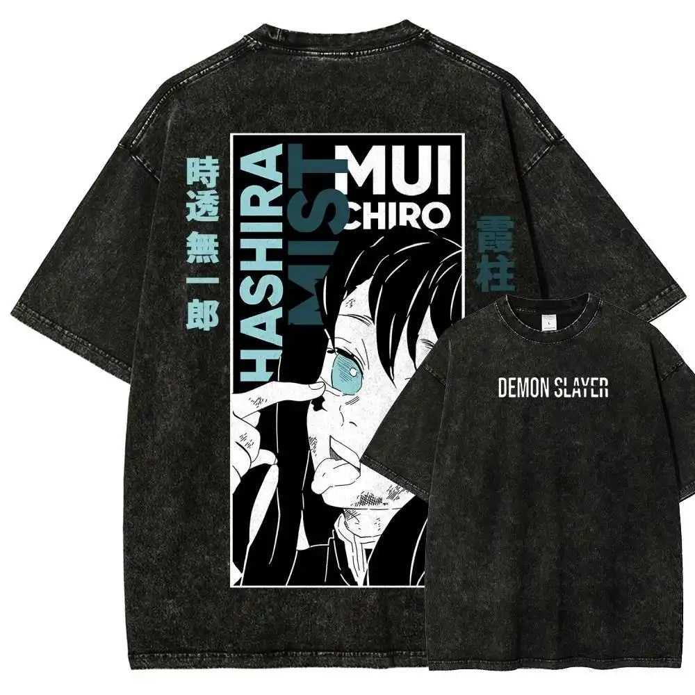 Vintage Wash Anime Shirt, Graphic Anime Tee, Anime Apparel, Anime Shirt, Otaku Anime Gift, Aesthetic Anime
