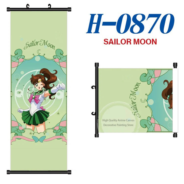 Anime Sailor Moon Canvas Scroll Hanging Painting Anime Peripheral Creative DIY Anime Exhibition Wall Painting Poster Wholesale