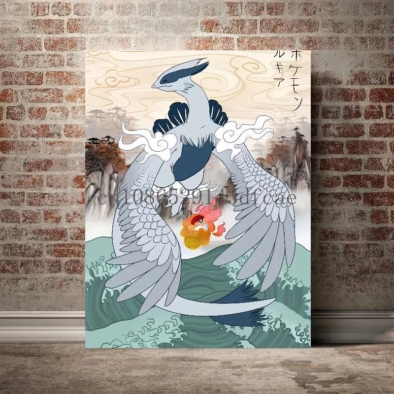 Print on Canvas Pokemon Empoleon Wall Art Home Modern Living Room Friends Gifts Decoration Paintings Decorative Aesthetic Poster