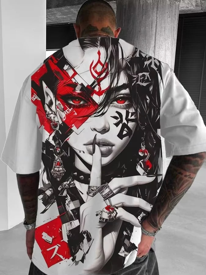 3D Print Japanese Anime Girl T-Shirt