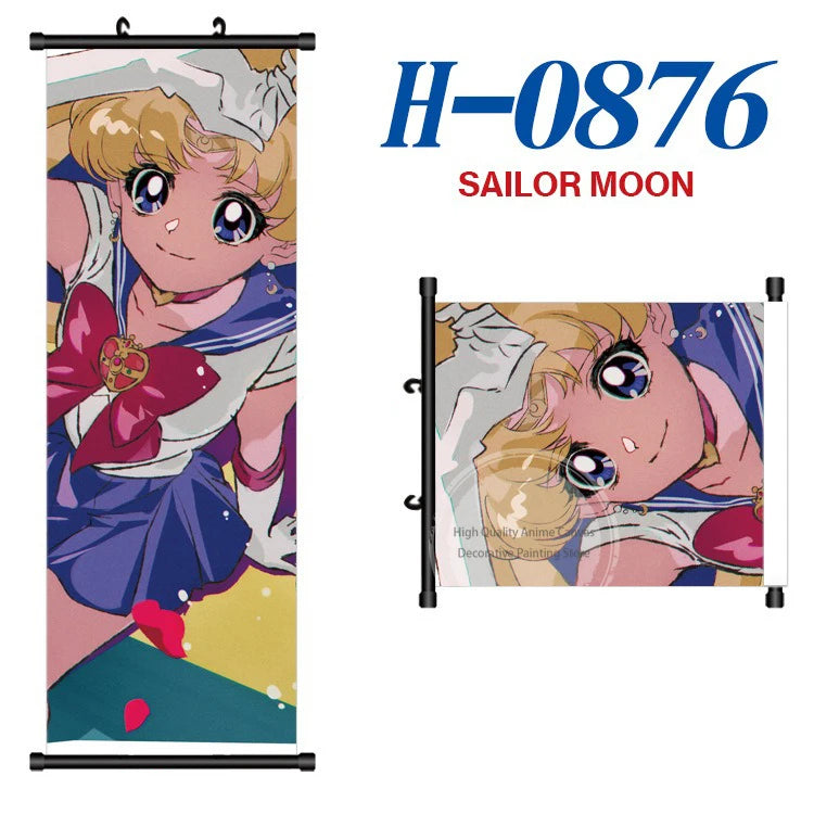 Anime Sailor Moon Canvas Scroll Hanging Painting Anime Peripheral Creative DIY Anime Exhibition Wall Painting Poster Wholesale