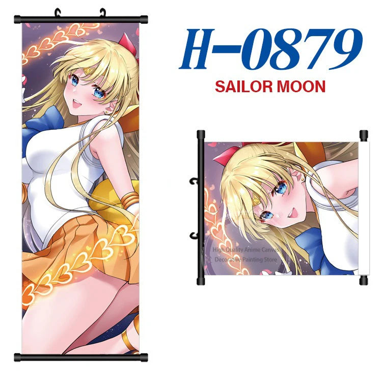 Anime Sailor Moon Canvas Scroll Hanging Painting Anime Peripheral Creative DIY Anime Exhibition Wall Painting Poster Wholesale