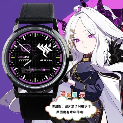 2024 Anime Blue Archive The Animation Takanashi Hoshino Sunaokami Shiroko Tenndou Arisu Student Waterproof Watch Xmas Gift