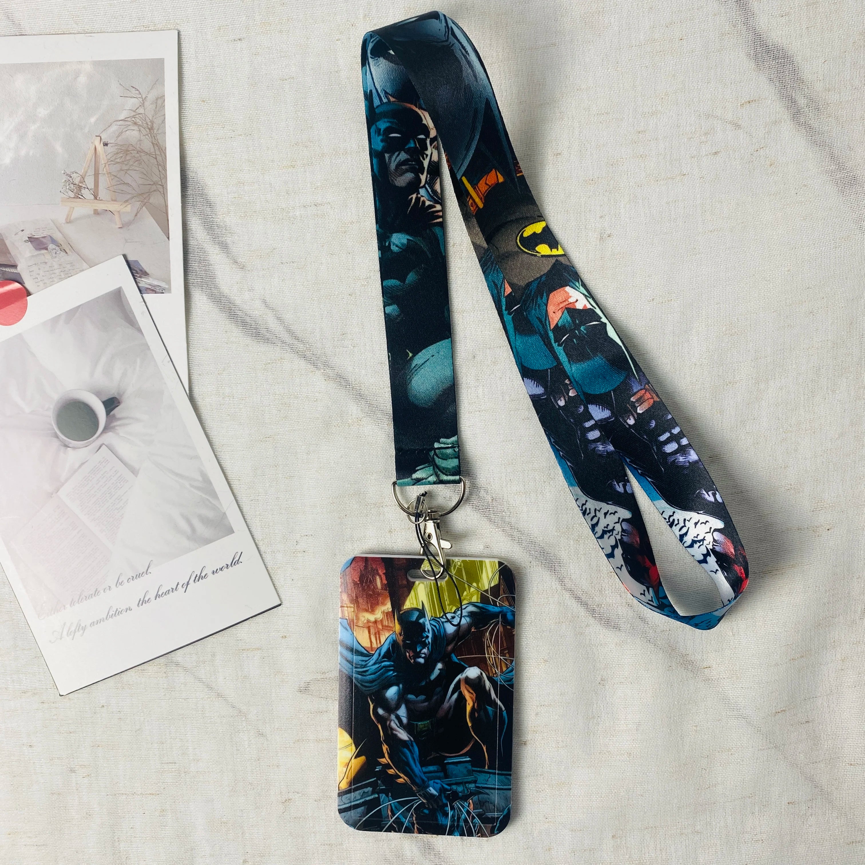 Anime Characters Card Holder   Lanyard Keychain ID Credit Bus Card Cover Hang Rope Lariat Lanyard Key Rings Fans Gifts