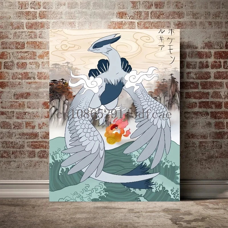 Print on Canvas Pokemon Empoleon Wall Art Home Modern Living Room Friends Gifts Decoration Paintings Decorative Aesthetic Poster