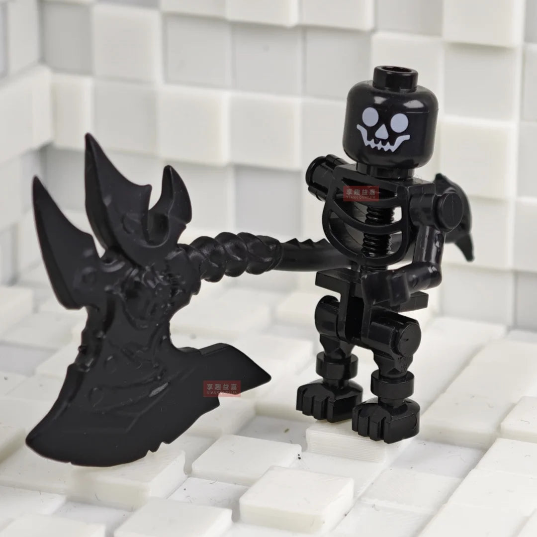 Halloween Skeleton Army Mini Doll MOC Building Blocks DIY Assembled Building Blocks Character Doll Skeleton Horse Ornaments Toy