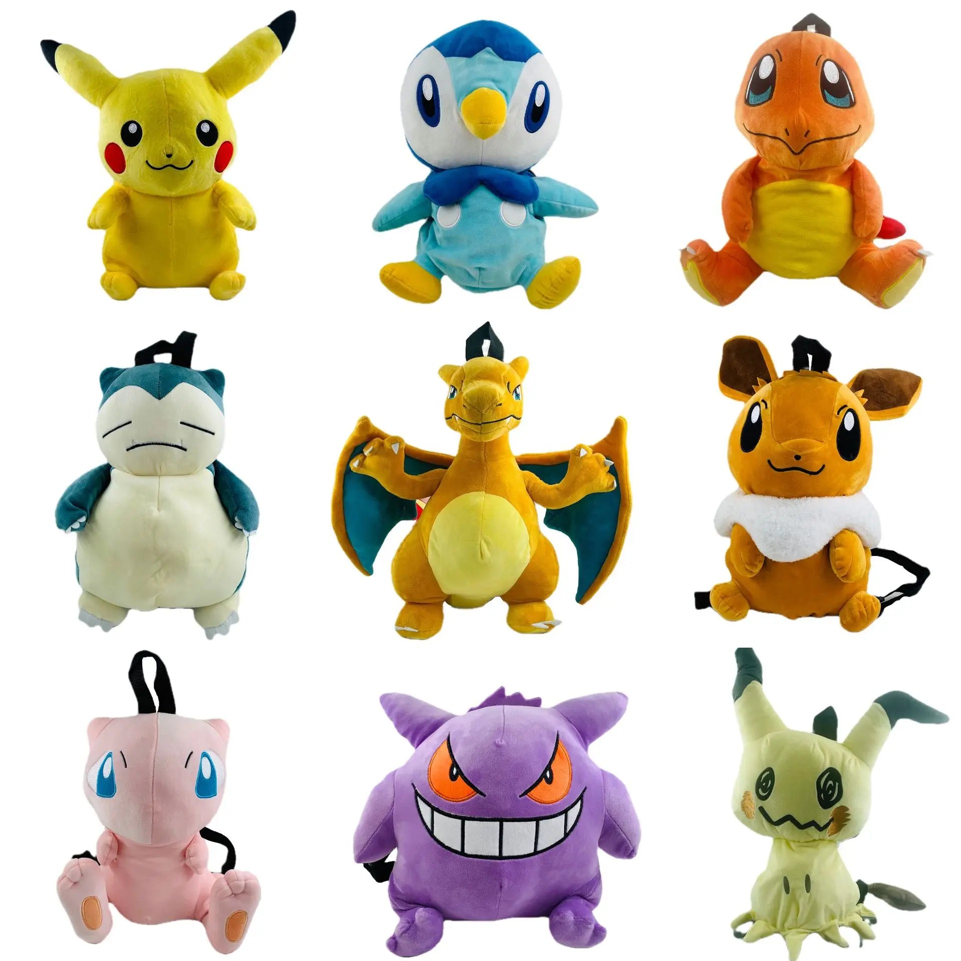 Pokemon Backpack Anime Gengar Charizard Piplup Eevee Mimikyu Backpack Shoulder Bag Cosplay Props Fashion Birthday Gift