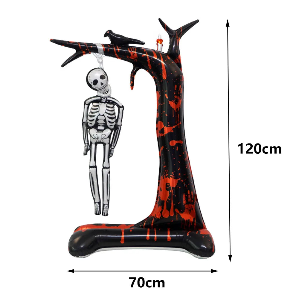 Large Halloween Standing Foil Balloons Haunted House Castle Skull Coffin Witch Mylar Balloon Halloween Party Decoration Balloon