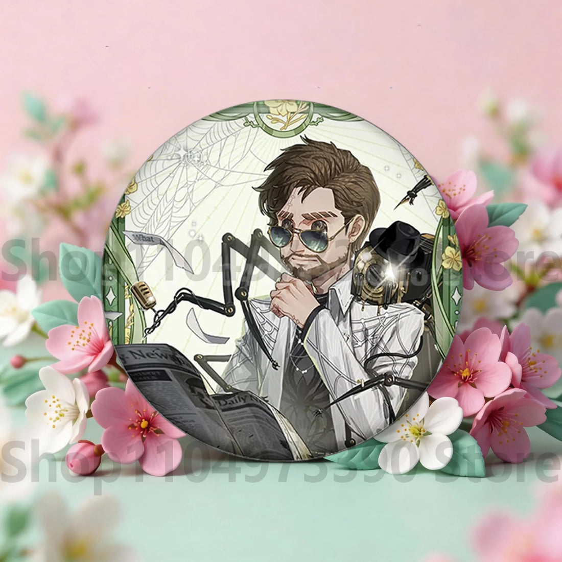 Anime Game Identity V Badge Michiko Hastur Fiona Gilman Joseph Desaulniers Round Button Pins for Schoolbag Cosplay Brooch Gift