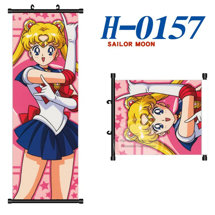 Anime Sailor Moon Canvas Scroll Hanging Painting Anime Peripheral Creative DIY Anime Exhibition Wall Painting Poster Wholesale