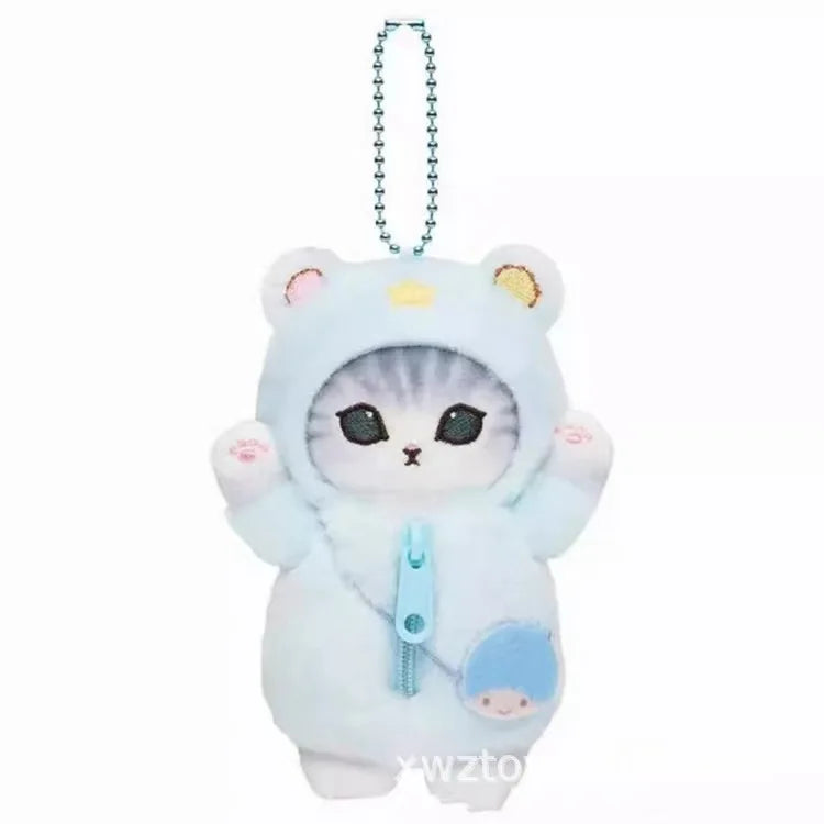 Mofusand Cos Series Plush Keychain Cute Cat Plushie Bag Pendant Soft Stuff Accessories For Birthday Gift