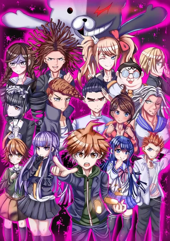 Classic Anime Game Series Danganronpa Aesthetic Canvas Painting Posters and Prints Wall Art Picture For Living Room Decoration