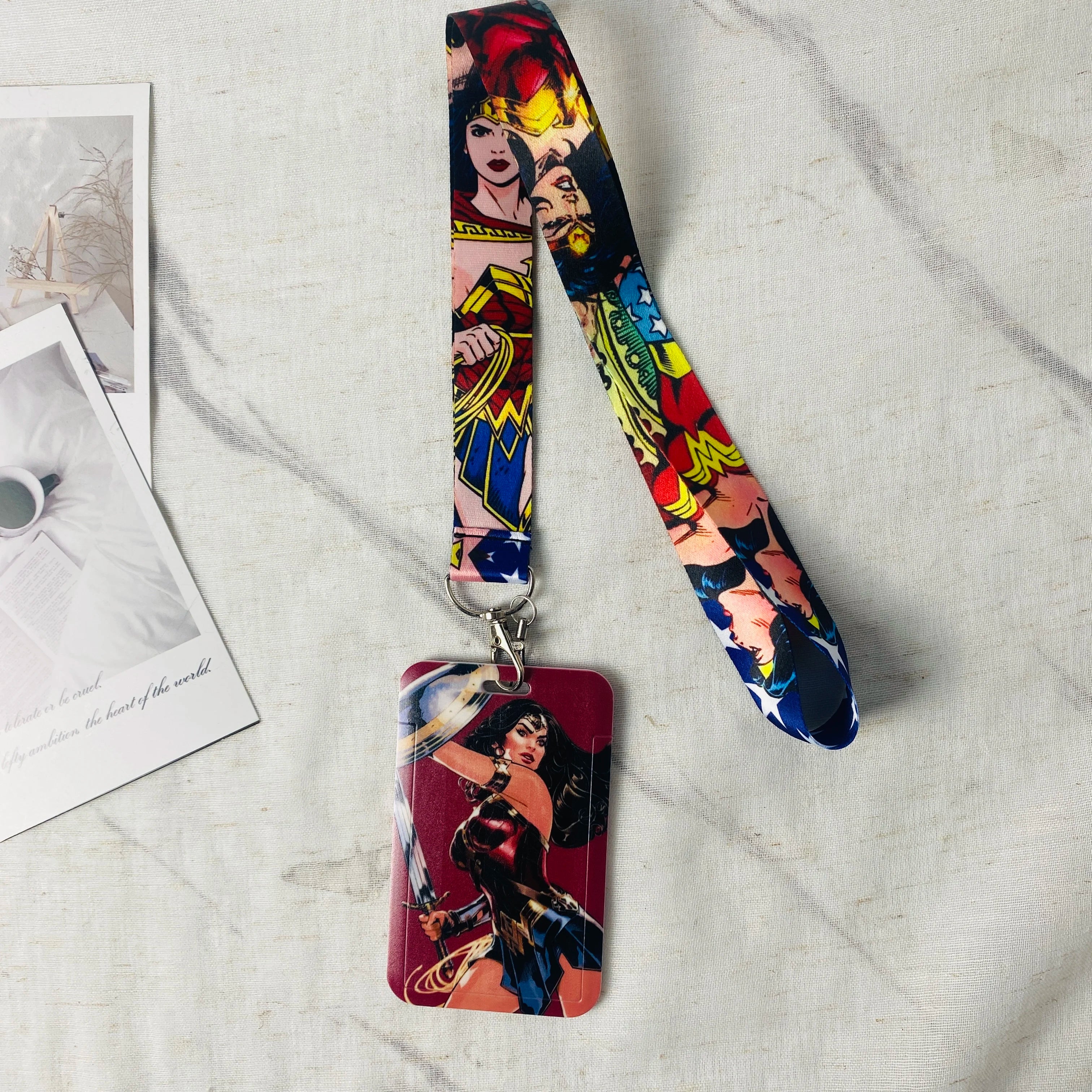 Anime Characters Card Holder   Lanyard Keychain ID Credit Bus Card Cover Hang Rope Lariat Lanyard Key Rings Fans Gifts