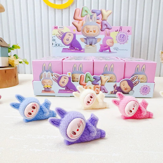 12pcs/Set Labubu Blind Box Mini Anime Figures Ornaments Dolls Fans Children Christmas Birthday Gift